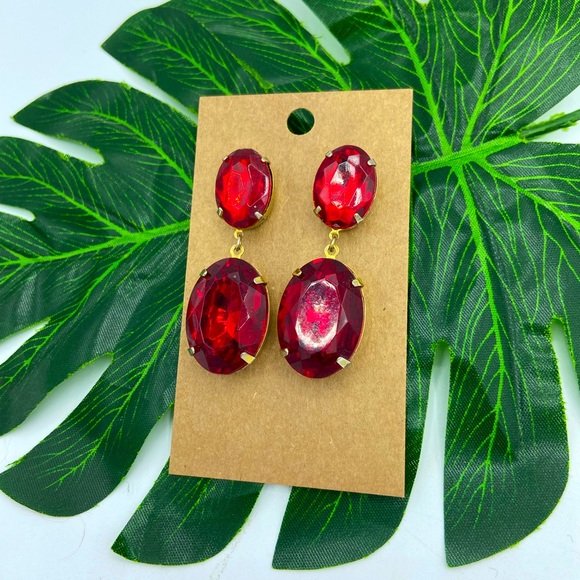 torrid Jewelry - Red gem dangle earrings